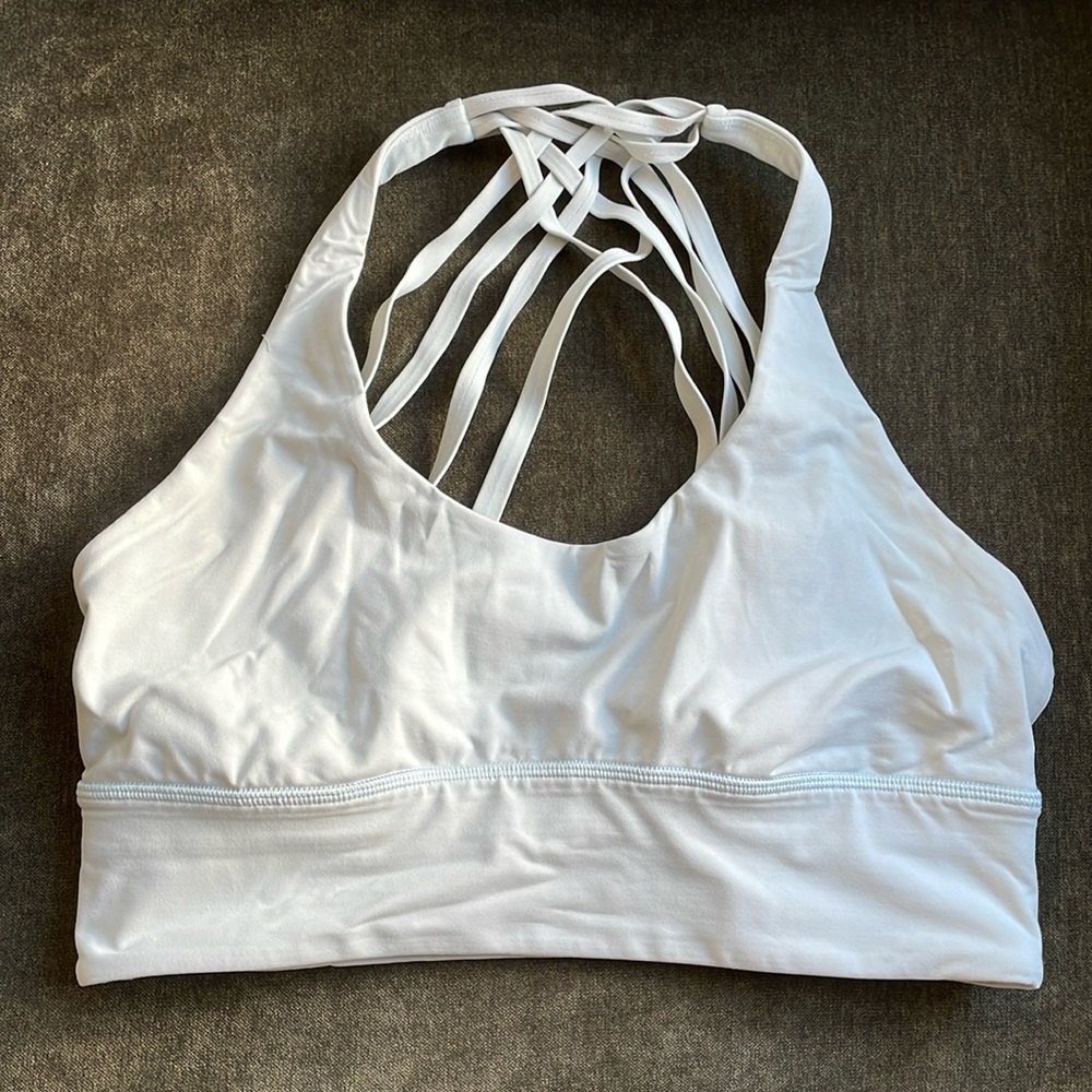 Lululemon light blue spots bra